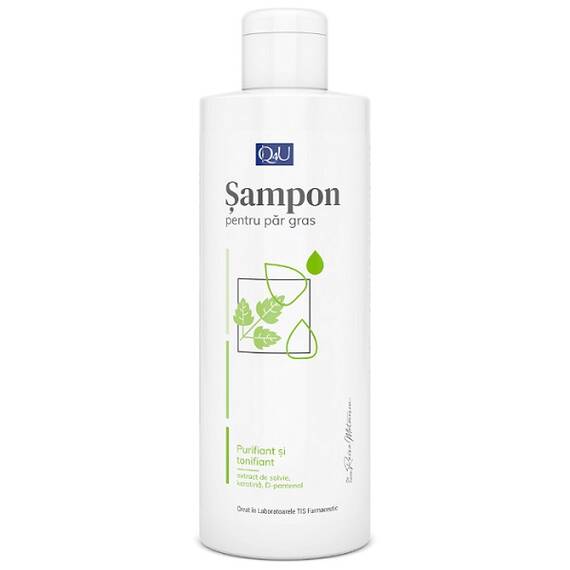 Sampon Pentru Par Gras Q4U 200 ml Tis Farmaceutic - - Roveli
