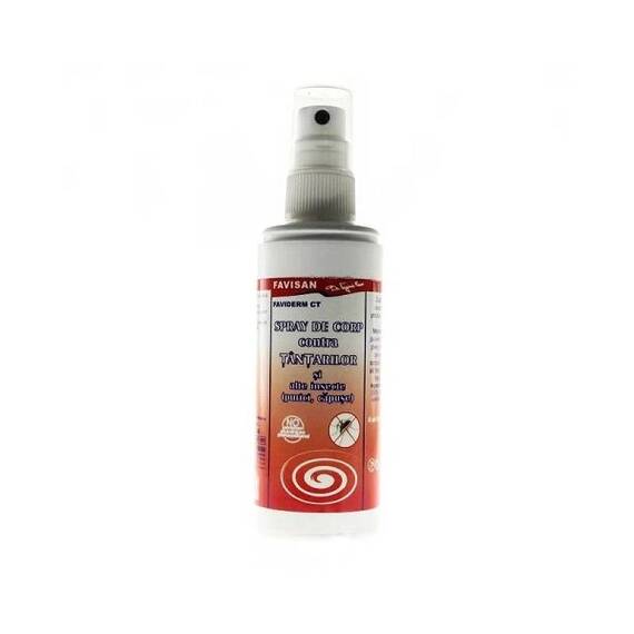 Spray de Corp Contra Tantarilor si Alte Insecte 100 ml Favisan - - Roveli