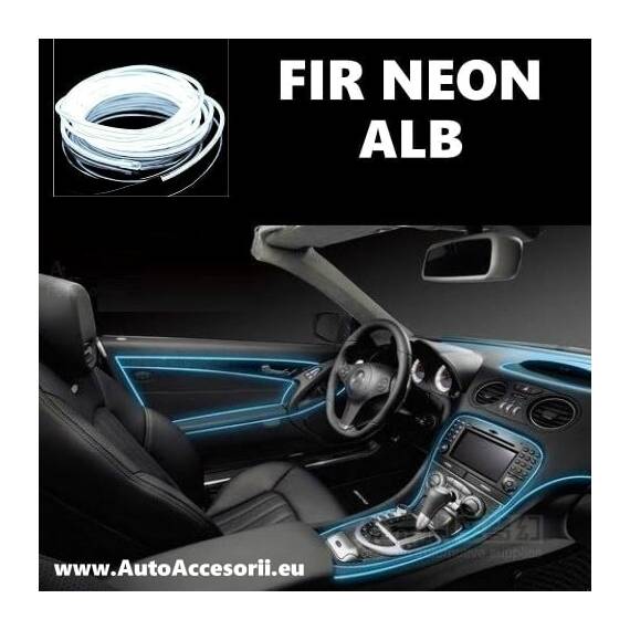 Fir NEON culoare ALB (lungime 2M) - - Roveli