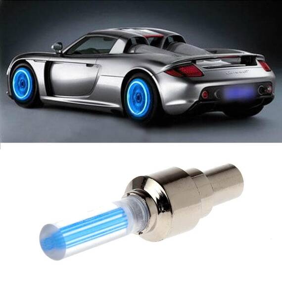 Set 2 Capace Valva cu LED Albastru, cu senzor de lumina si miscare - - Roveli
