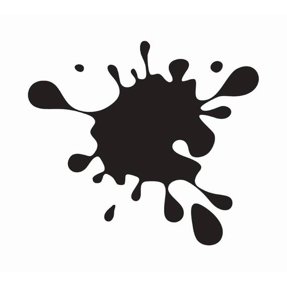 Sticker ornament auto "pata vopsea" - NEGRU - - Roveli