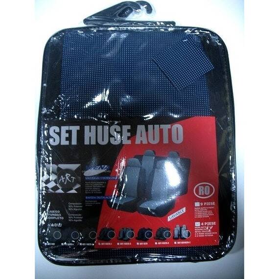Set huse scaun "4 piese" pentru autoutilitare cu 2 locuri (2 huse scaun + 2 huse tetiere) - - Roveli