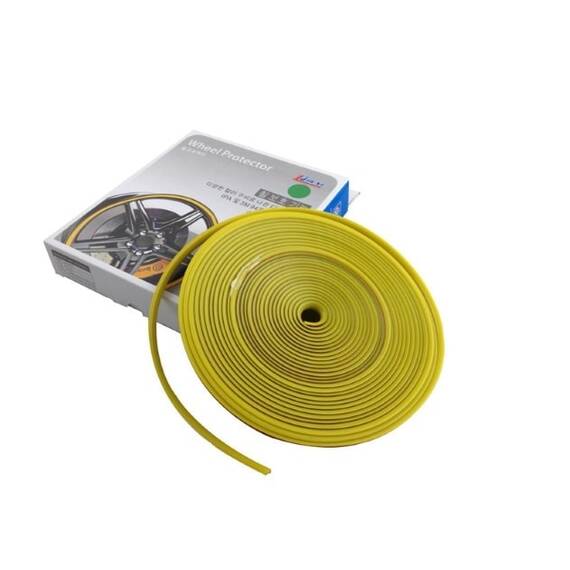 Inele de protectie si decor jante, adezive, din plastic flexibil - GALBEN - - Roveli
