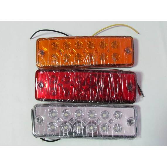 Lampa laterala 12 LED-uri, 24V, lumina alba - - Roveli