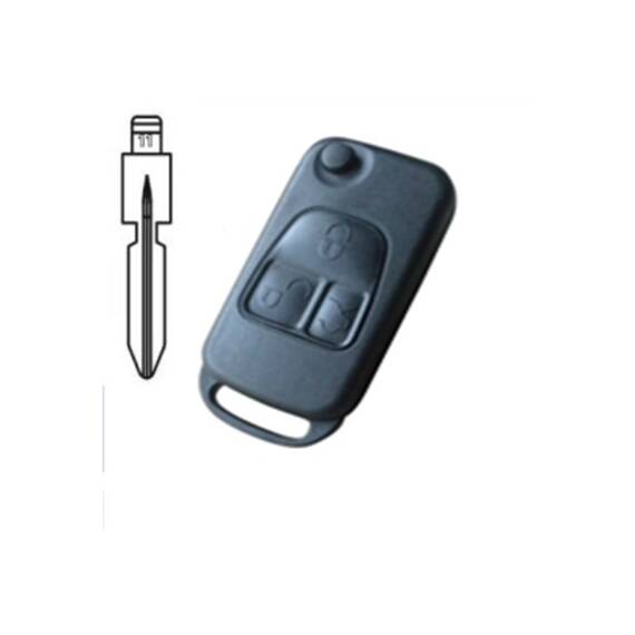 Carcasa cheie briceag Mercedes, 3 butoane - - Roveli
