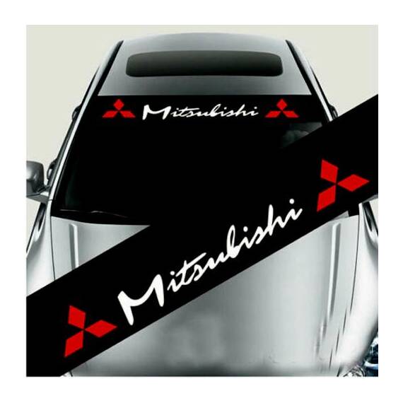 Sticker parasolar auto MITSUBISHI (126 x 16cm) - - Roveli