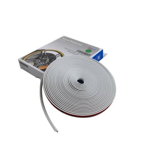 Inele de protectie si decor jante, adezive, din plastic flexibil - GRI - - Roveli