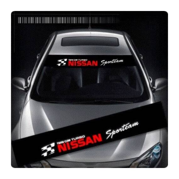 Sticker parasolar auto NISSAN (126 x 16cm) - - Roveli