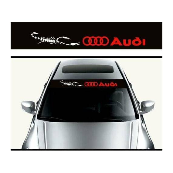 Sticker parasolar auto AUDI (126 x 16cm) - - Roveli