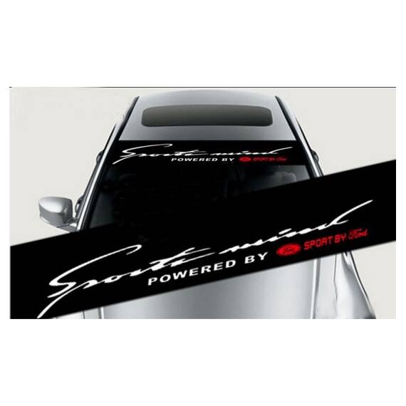 Sticker parasolar auto SPORTS MIND FORD (126 x 16cm) - - Roveli