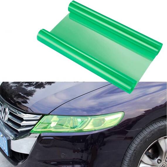 Folie protectie faruri / stopuri auto - Verde (pret/m liniar) - - Roveli