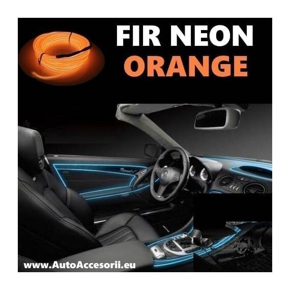 Fir NEON culoare ORANGE (lungime 1M) - - Roveli