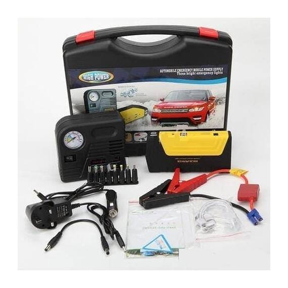 Kit robot pornire + compresor auto (robot pornire, compresor, cutter, ciocan spart geamuri, etc.) - - Roveli