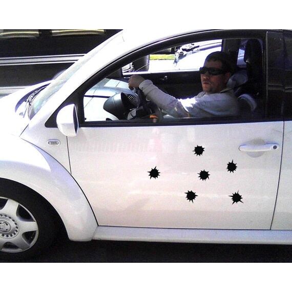 Sticker ornament auto "15 gauri gloante" - Model 2 - - Roveli