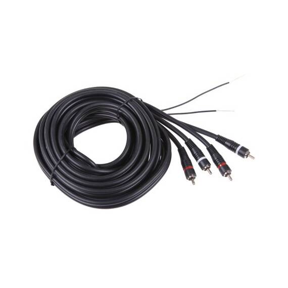 Cablu RCA conectare amplificator, 5m, + fir remote - - Roveli