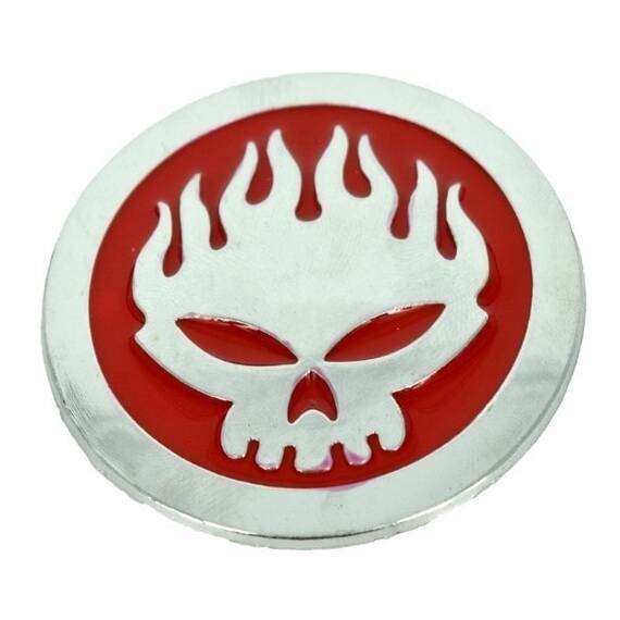 Emblema auto HEAD FLAMES (reliefata 3D) CP5 - cu banda adeziva - - Roveli