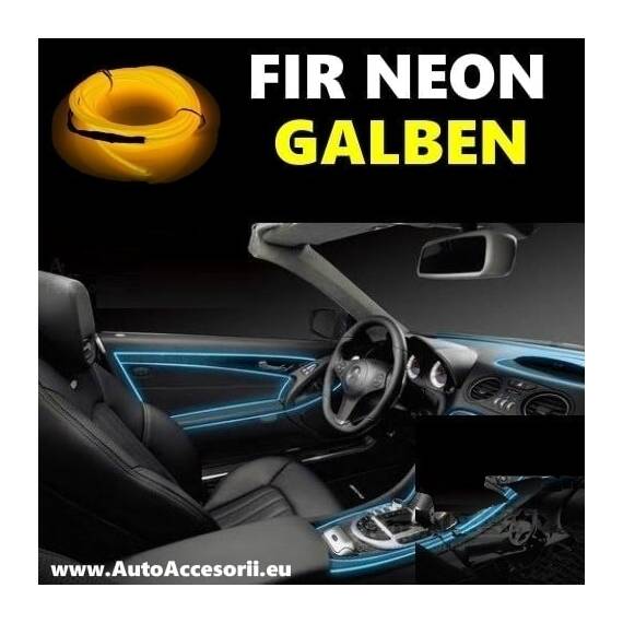 Fir NEON culoare GALBEN (lungime 2M) - - Roveli