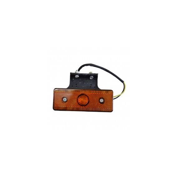 Lampa gabarit auto 12V dreptunghiulara portocalie cu leduri si cablu , 120x45 mm , 1 buc. - - Roveli