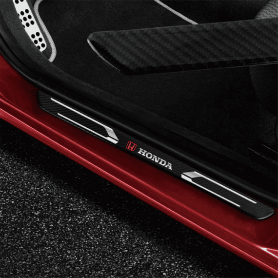 Set protectii prag Carbon 5D + Crom - HONDA - - Roveli