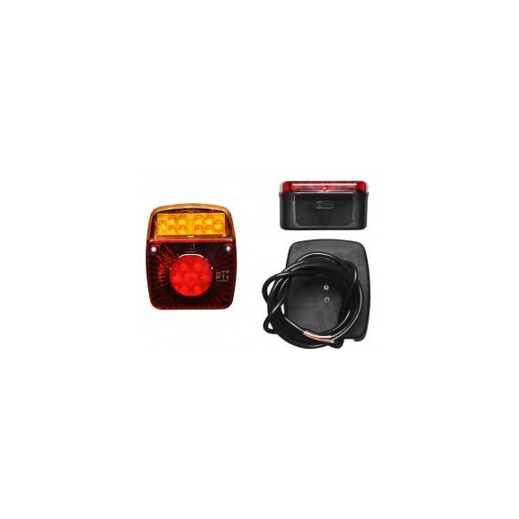Lampa auto pentru remorca cu leduri stg./dr. 12V , 121x101x56mm fara mers inapoi si ceata , 1 buc. - - Roveli
