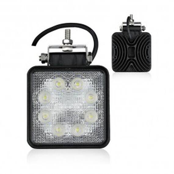Proiector auto Automax 12V cu 8 leduri 24W , 156x103x42mm , 1buc, lampa de lucru LED, omologare E8 - - Roveli