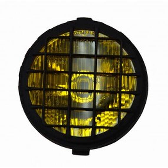 Proiector auto Wesem 12/24V bec H3, 160 mm cu grilaj si suport de fixare sticla galbena , cu lumina de ceata , 1 buc. - - Roveli