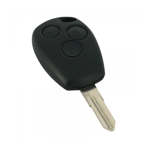 Renault - Carcasa cheie, 3 butoane cu suport baterie inox (fara logo) - - Roveli