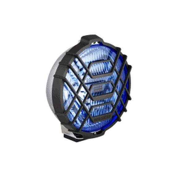Proiector auto Wesem 12V bec H3 , 183x97mm rotund sticla albastra carcasa cromata, cu lumina de drum , 1 buc. - - Roveli
