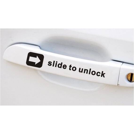 Sticker manere usa - SLIDE TO UNLOCK (set 4 buc.) - - Roveli