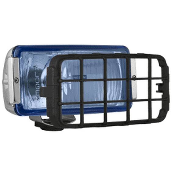 Proiector auto Wesem 12/24V bec H3 182x86x81mm geam albastru si carcasa cromata , cu lumina de drum , 1 buc. - - Roveli