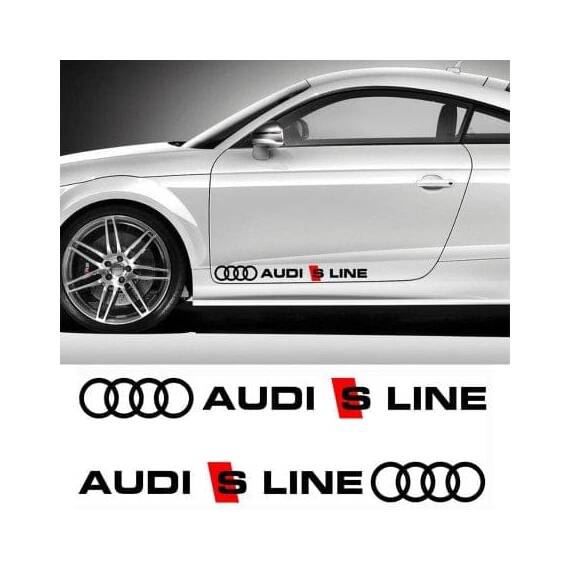 Sticker auto laterale AUDI S LINE (set 2 buc.) - - Roveli