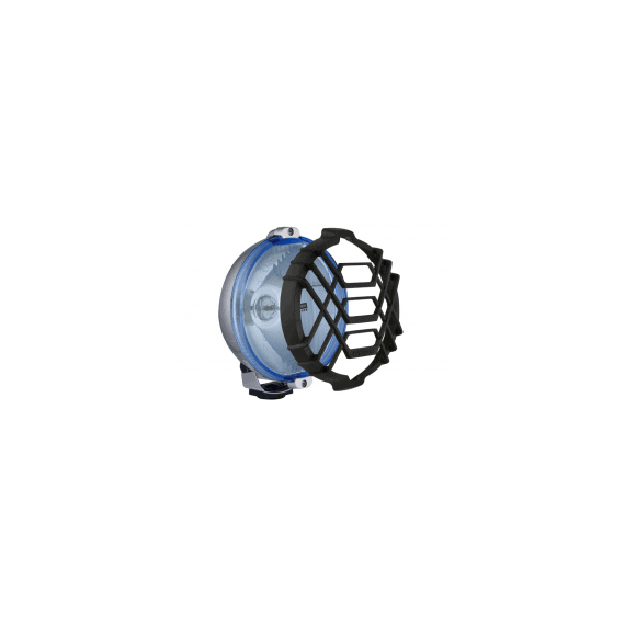 Proiector auto Wesem 12/24V bec H3, 152x81mm rotund, sticla albastra si carcasa cromata, cu lumina de drum , 1 buc. - - Roveli