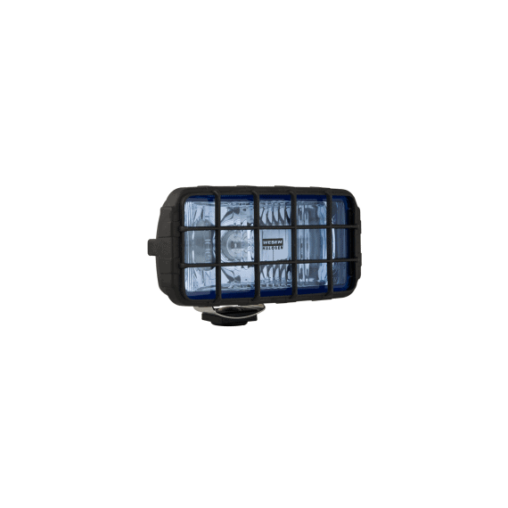 Proiector auto Wesem 12/24V bec H3 182x86x81mm geam albastru carcasa de plastic neagra, cu lumina de drum , 1 buc. - - Roveli