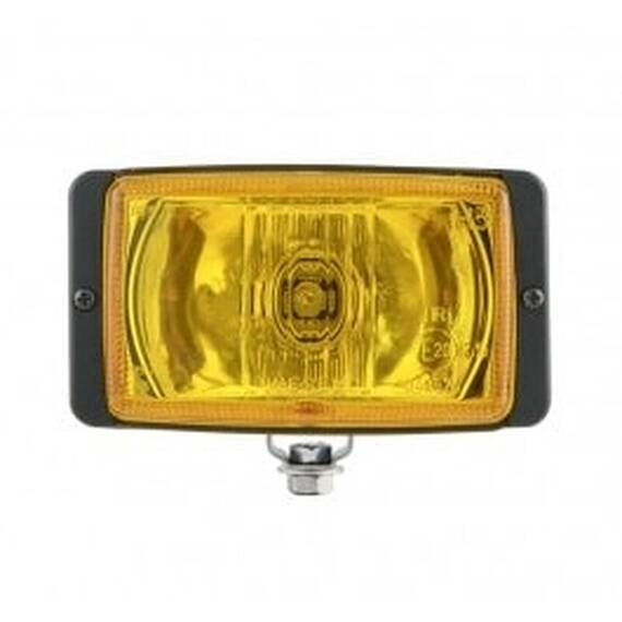 Proiector auto halogen de drum carcasa neagra geam galben 12/24V 138x78x60mm set 2 buc - - Roveli