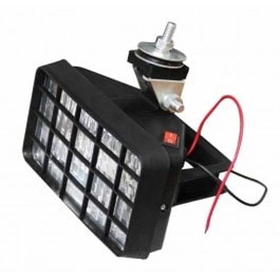 Proiector auto 12V bec H3 , carcasa metalica dimensiuni 170x90 cu grila , maner si comutator, 1 buc. - - Roveli