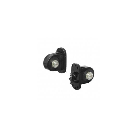 Lampa gabarit auto 12V/ 24V cu LED, rotunda Rosu - Alb, 97x68mm, cu cablu, Dreapta 1 buc. - - Roveli