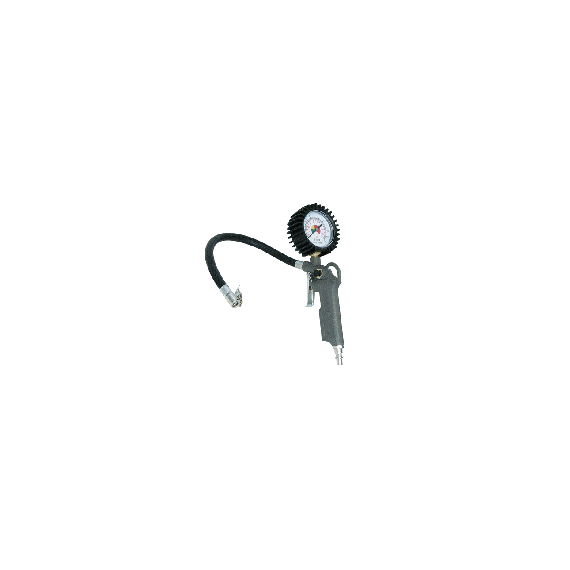 Pistol de umflat Carpoint cu manometru 12 bar, ceas de 63mm - - Roveli