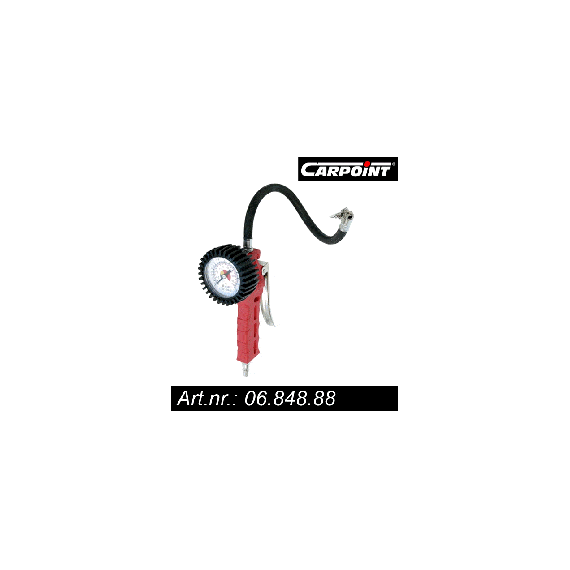 Pistol de umflat Carpoint Profesional cu manometru de 12 bar si ceas de 63mm - - Roveli
