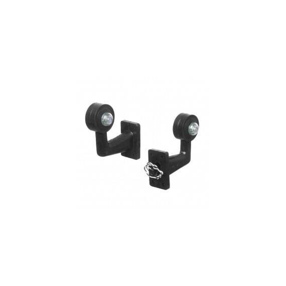 Lampa gabarit auto 12V/ 24V LED, cu brat de 100mm, unghi 90 grade, Dreapta, Rosu- Alb - - Roveli