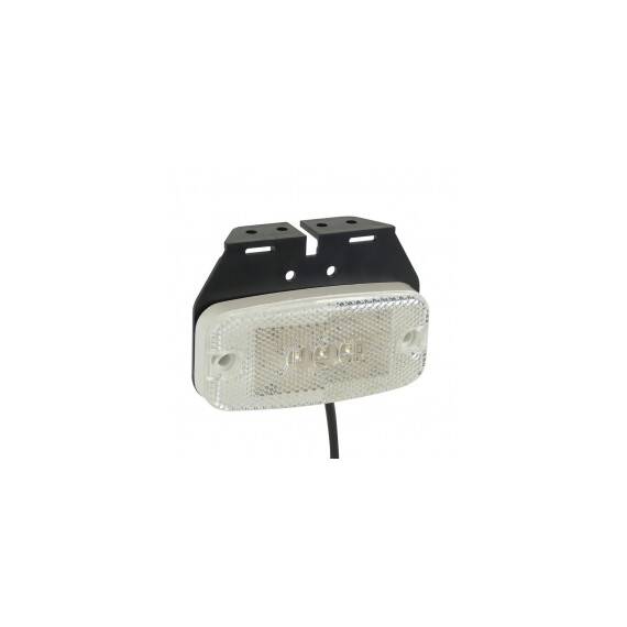 Lampa gabarit auto Carpoint 9-32V alba cu 3 leduri , suport si cablu , 110x50mm , 1 buc. - - Roveli