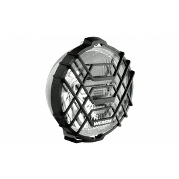 Proiector auto Wesem 12V bec H3 , 183x97mm rotund sticla alba carcasa cromata, cu lumina de drum , 1 buc. - - Roveli