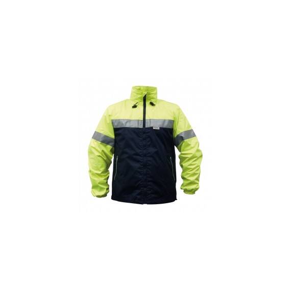Jacheta reflectorizanta M-size verde-negru cu maneci - - Roveli