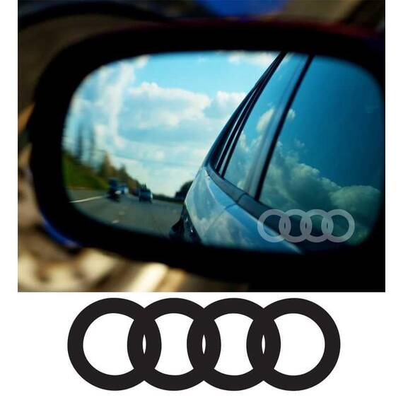 Stickere oglinda ETCHED GLASS - AUDI (set 3 buc.) - - Roveli