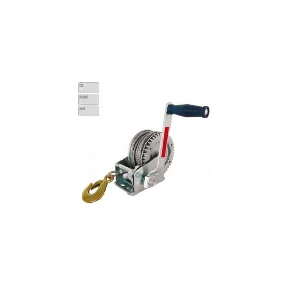 Troliu auto manual 545kg cablu 20m - - Roveli