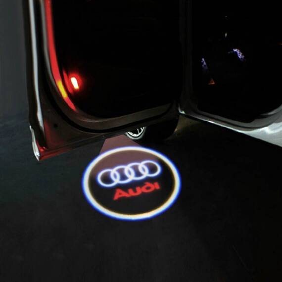 Proiectoare in portiera cu Logo AUDI A6, A7, A8, Q3 - - Roveli