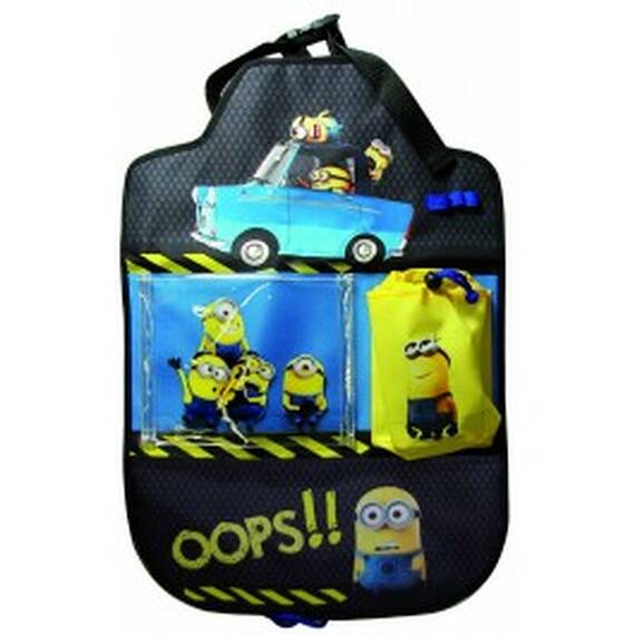 Organizator scaun auto Minions pentru spatarul scaunului din fata, 40 x 60 cm - - Roveli