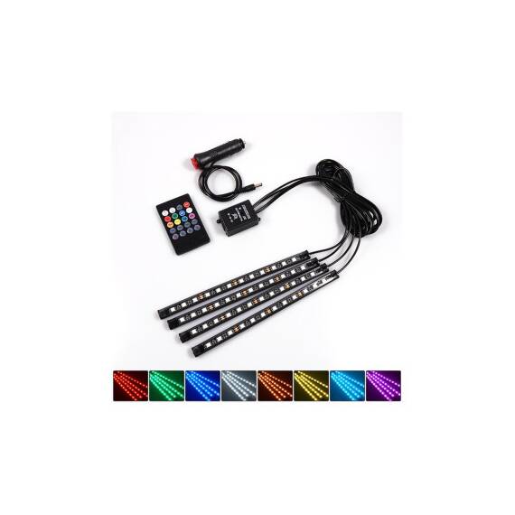 Lumini UnderCar LED - RGB pentru interior sau exterior cu telecomanda - 22cm - - Roveli