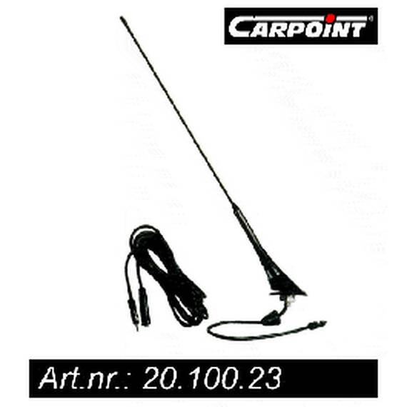 Antena auto Carpoint pavilion VW Audi BMW si Opel cu amplificator electronic, cu unghi reglabil 52 grade - - Roveli
