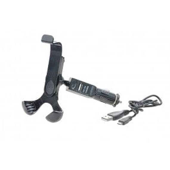 Suport auto Automax pentru telefon cu incarcator mini USB , DC 5V 1500mA - - Roveli