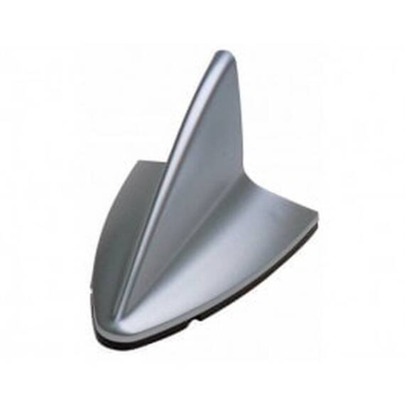 Antena auto ornamentala Rechin Silver universala 9.5x7x7 cm , cu banda adeziva - - Roveli